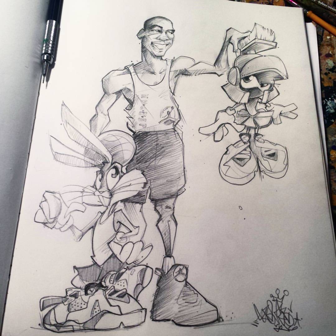 Sensei238's tweet photo. Happy 80th B-day Bugs! @warnerbros @Jumpman23 @nikebasketball #BestOnEatthBestOnMars #Sensei23 #MichaelJordan #BugsBunny #MarvinTheMartian #AirJordan #HareJordan #AirJordan8 #WhatsUpJock #SketchTechnique #Blackbook #ThatsAllFolks https://t.co/XtL6U1BoXK
