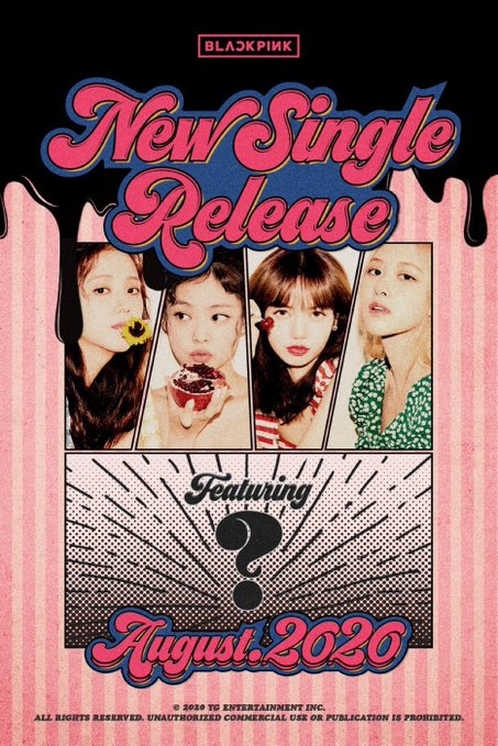BLACKPINKBRASIL's tweet photo. 🌐 Próximos lançamentos do BLACKPINK:

? de Agosto - Single (feat ?)
02 de Outubro - The Album, primeiro álbum completo do grupo

Quem amou?? 

#BLACKPINK @BLACKPINK https://t.co/kpkJx1SzrI