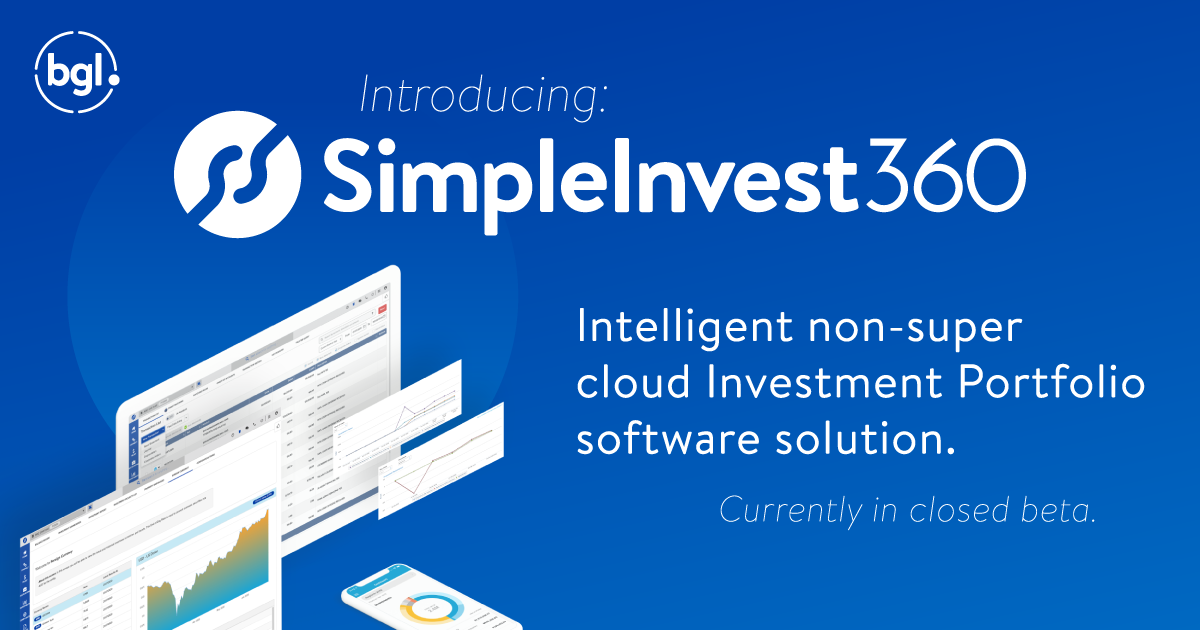 BGLcorp's tweet photo. The BGL Team is proud to announce closed BETA for its new non-super cloud Investment Portfolio software solution, #SimpleInvest360!

Shout out to the hard working product teams for getting this out months ahead of schedule 🚀

Read the full announcement at https://t.co/eXLH05ysw4 https://t.co/alwJzRAuQU