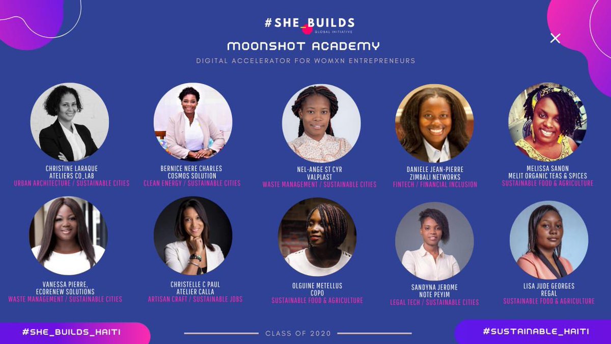 marcalainb's tweet photo. Meet the #BadassBosses #SustainabilityChangeMakers selected for @shebuildslegacy inaugural class of 2020, tackling #wastemanagement, #cleanenergy, #jobcreation, #financialinclusion, #sustainableagriculture, and a smarter built environment (1/2) https://t.co/G57ZbsAcZm
