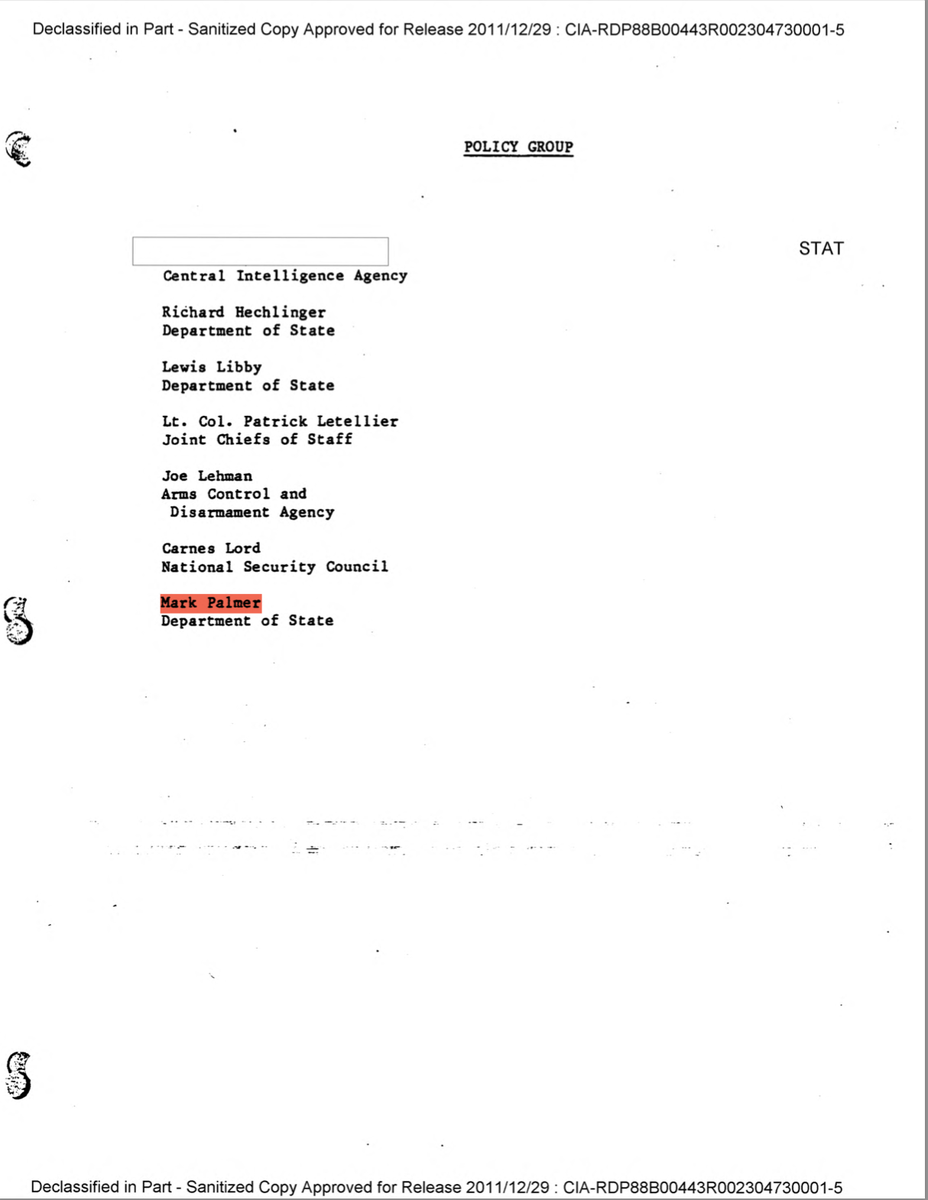 Under Reagan, Palmer was a key member of Project Truth, an ambitious anti-communist "counter-propaganda" effort. PT recognized the importance of TV for psywar but before we get to that, check out the winners Palmer was working with.. what a squad! https://archive.org/details/ProjectTRUTH/mode/2up