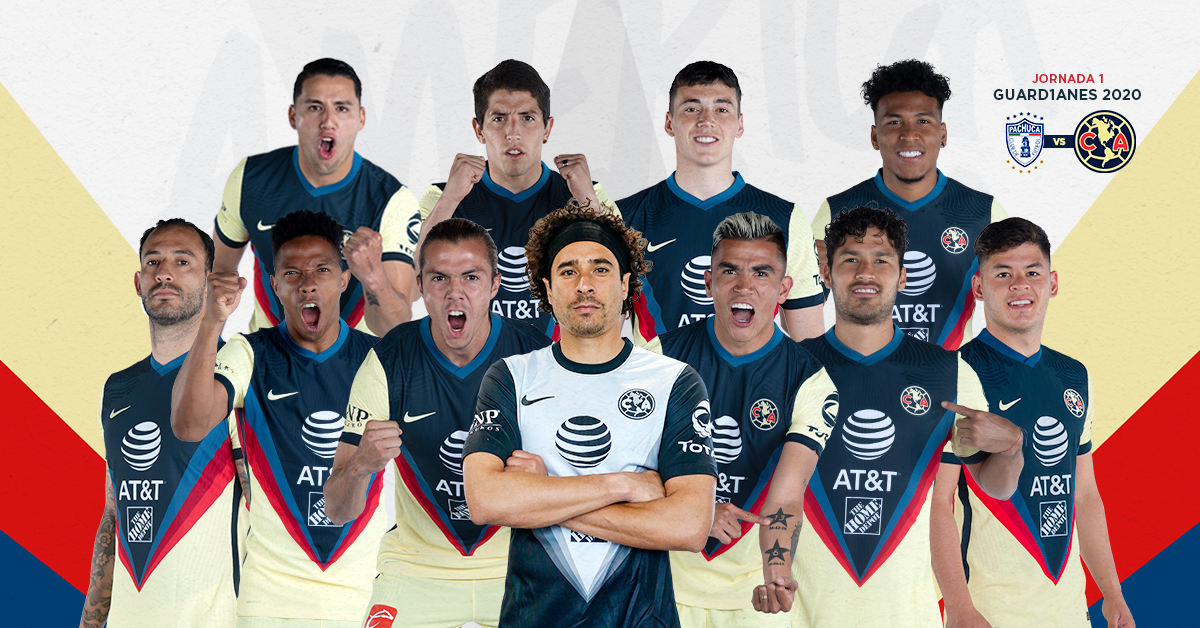 ClubAmerica's tweet photo. Nuestro 1️⃣1️⃣ vs Pachuca: 

13 | 🇲🇽 @yosoy8a 🧤
3 | 🇲🇽 @Jorgiesanchez1 
5 | 🇦🇷 Santiago Cáseres
9 | 🇨🇴 @rogermartinezt9 
11 | 🇨🇴 Andrés Ibargüen
16 | 🇲🇽 @LuisReyess_ 
17 | 🇲🇽 @Cordovar97
18 | 🇵🇾 @bruvaldez ©️
19 | 🇦🇷 Emanuel Aguilera
20 | 🇵🇾 @Richard__26
24 | 🇺🇾 @federicovinas98 https://t.co/BDa33kCDsu