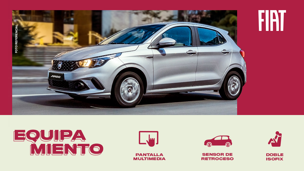 fiatperu's tweet photo. Equipado para darte toda la tranquilidad que necesitas. 🚗 Compra tu #FIATArgo aquí 👉 https://t.co/KJ7P7vZfvA 🤩
.
.
.
#FIAT #FIATPerú #Argo #Italianazo https://t.co/Iy1IUn5rK8