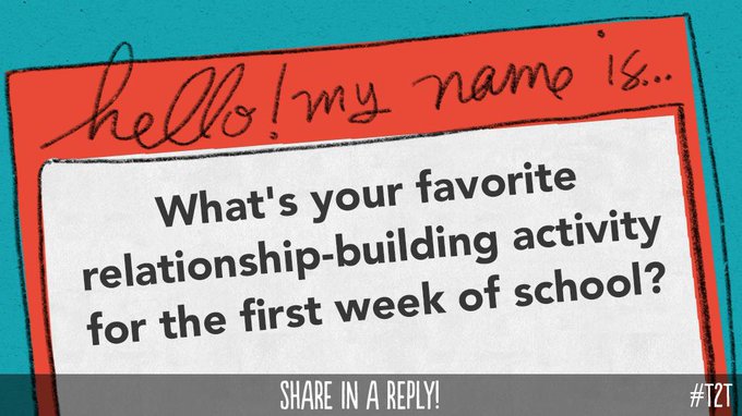 teacher2teacher's tweet photo. How are you planning on getting to know your Ss this year – even if you aren't in the same room? #HowITeach #EdChat #COVIDteaching https://t.co/rdX6N3bftd