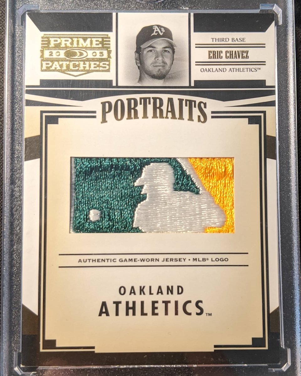 JoeyOcards's tweet photo. Eric Chavez 2005 Donruss Prime Patches MLB Logoman 1/1
#ericchavez #oaklandathletics #baseballcards #mlb #mlblogoman #logoman #1of1 #oneofone #goldglove https://t.co/iLszRnV301
