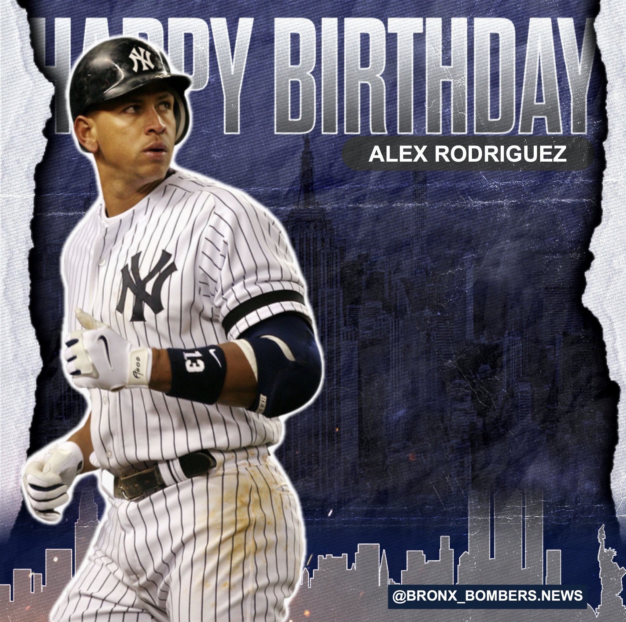 Happy birthday to Alex Rodriguez! 
He turns 45 today. 
