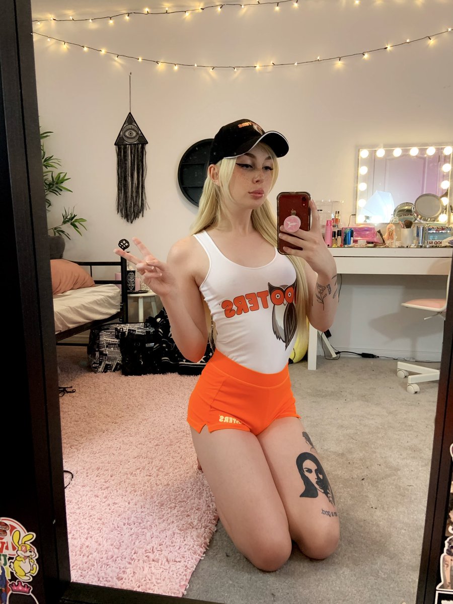 getting ready for my first shift at hooters video coming soon.