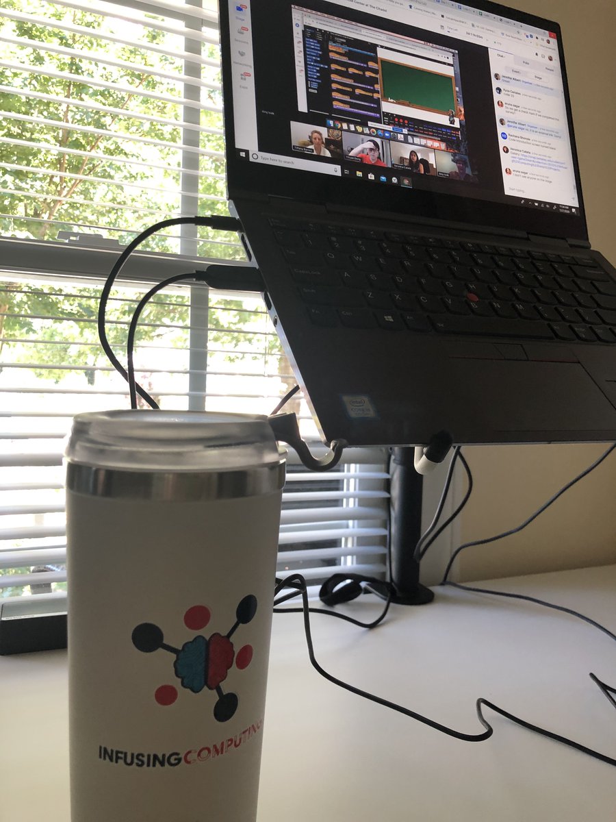EliseThrash's tweet photo. Preparing for another year of #ComputationalThinking @reedycreekms 

We’re online this week with our team from @cscncsu and @CitadelEdu #InfusingComputing into the curriculum! #PRADA https://t.co/UYwvn0PtPl