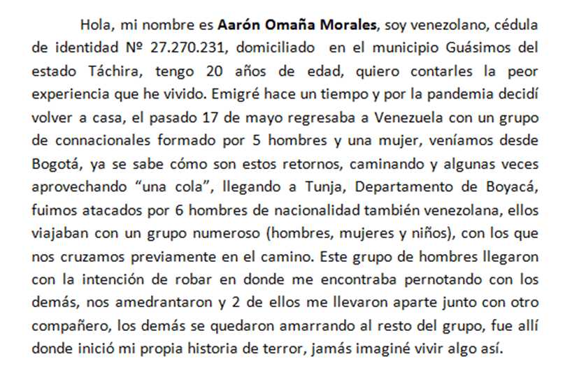 A_aronM_orales's tweet image. Mi nombre es Aarón Morales, fui agredido gravemente por otro grupo de venezolanos mientras regresaba a mi país. Quiero compartirles mi historia...
Ayudame a difundirla! Comparte y etiqueta, mil gracias.
#ServicioPublico #Venezuela #Tachira #Colombia