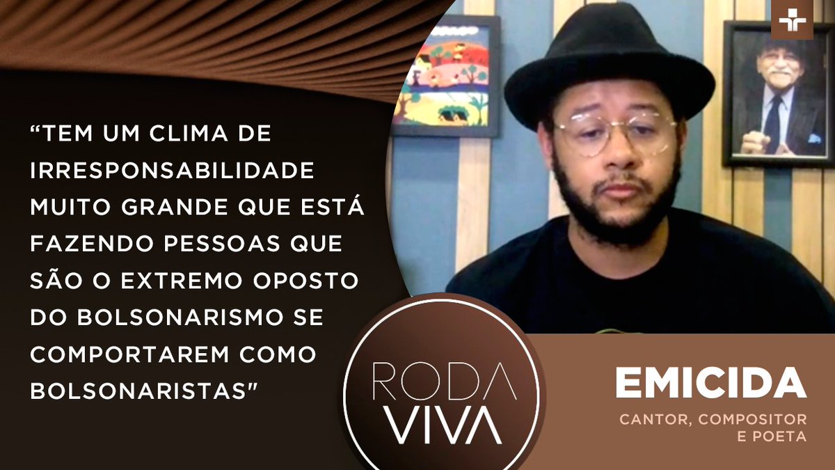 Produtor musical, <a href="/emicida/">emicida</a> comenta os possíveis impactos da pandemia da Covid-19 no futuro da indústria cultural. #RodaViva #EmicidaNoRodaViva