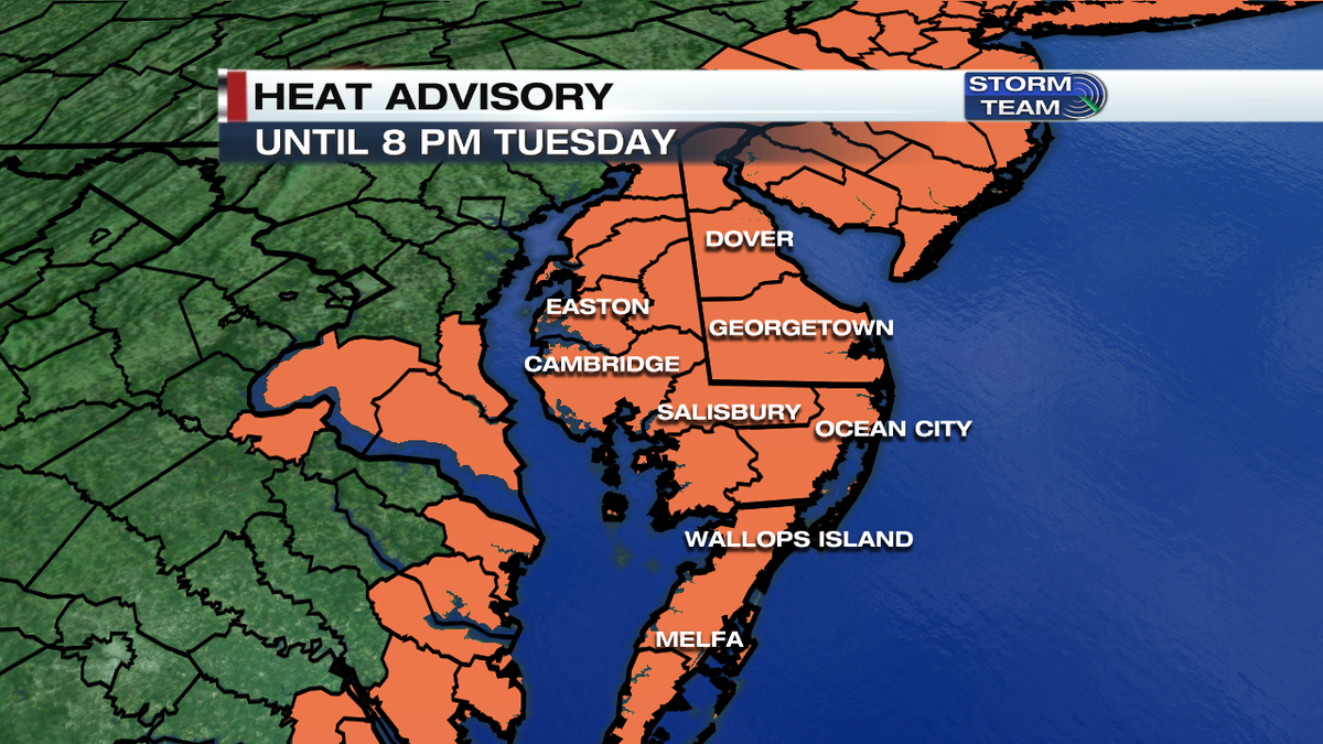 DanielJohnsonWx's tweet photo. #HeatAdvisory in effect for the entire peninsula on Tuesday. Stay cool and drink plenty of water while outside, whether you're hanging by the pool or at the DE State Fair, etc
The #heatwave ends by the end of the week. #47abcweather #DEStateFair #hot #humid #poolforecast #7day https://t.co/OQE4pFPdfr