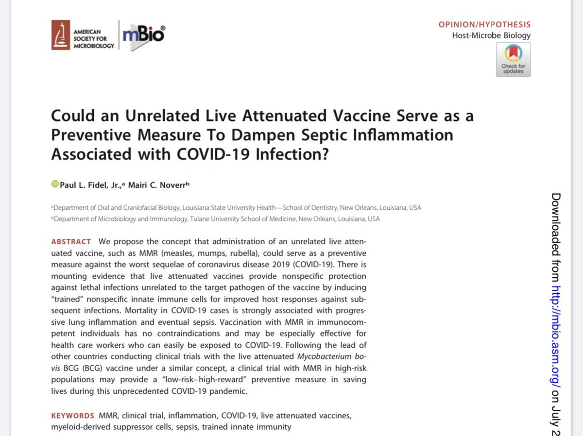 5. Non specific protection because of prior vaccines: not sure of this. There are studies showing some protection because of prior MMR vaccine or BCG vaccines.  https://mbio.asm.org/content/11/3/e00907-20?_ga=2.14862134.1229309379.1595896940-1320609374.1595896940