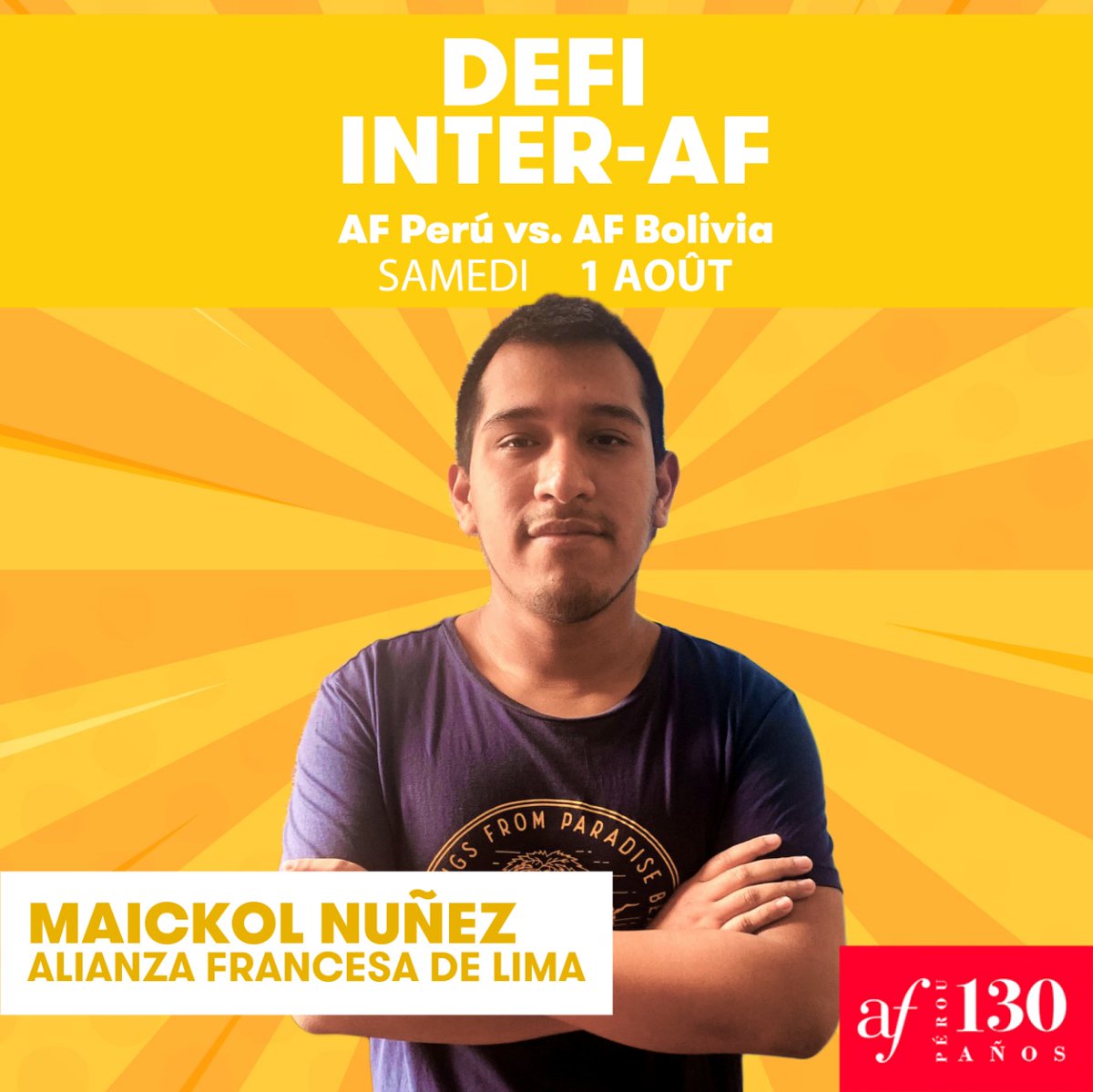 AFLima_Oficial's tweet photo. Ellos son Carlos Tume y Maickol Nuñez, representantes de la AF de Lima 💪 🇵🇪
👉 No te pierdas este 1ro de agosto el DEFI INTER-AF EN VIVO🔴 por Facebook
#vivelavie #elfrancéssevive #FranciaenPerú #aflima130 #onvagagner #DefiInterAF #culturefrancophone #viveleperou #teamperou https://t.co/gBNfl3LYMW