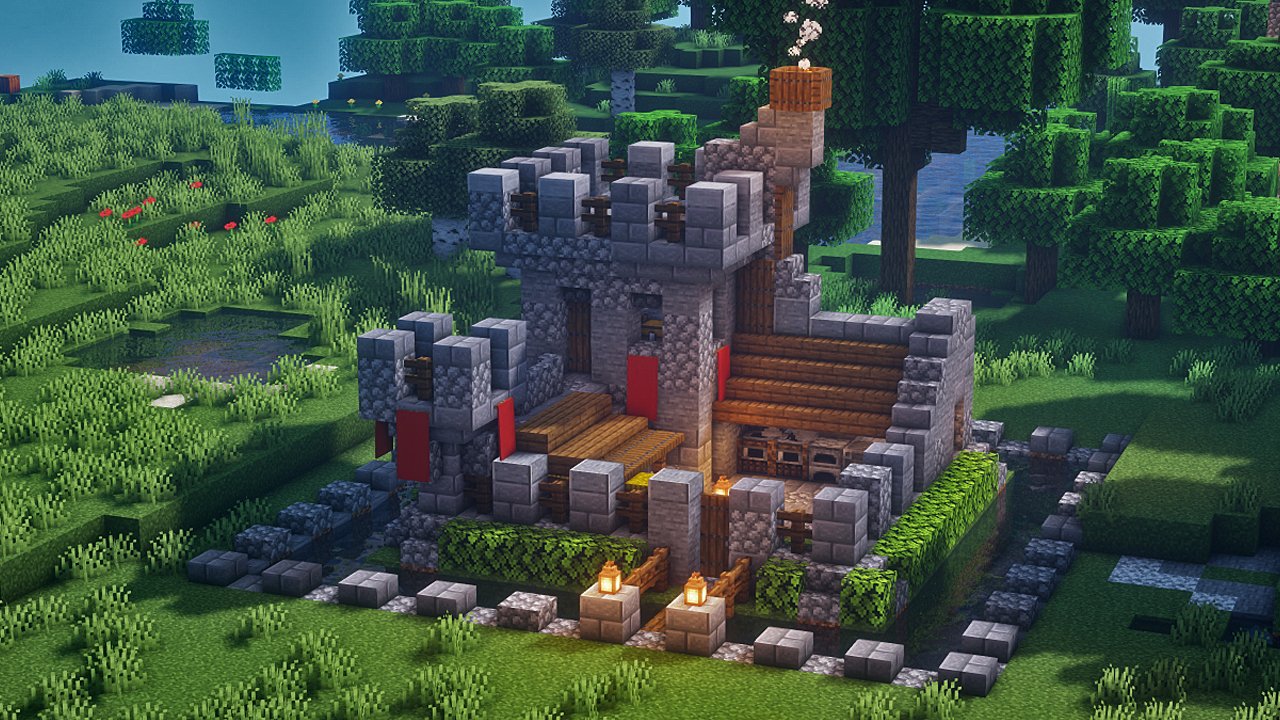 Medieval castle house for minecraft