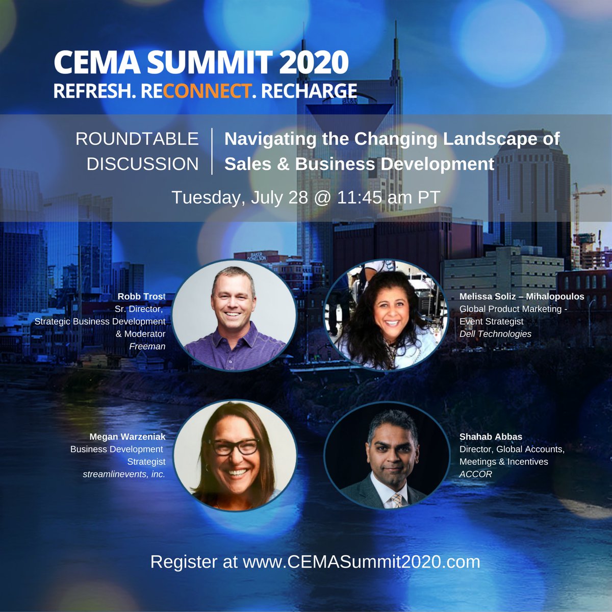 RobbTrost's tweet image. For my business-minded friends, come check out the panel I'm moderating on Tuesday. Be sure you're registered for #CEMASummit2020 and join in the dialogue with my guests. It's going to be a great conversation.

#eventprofs #eventexecs #virtualevents