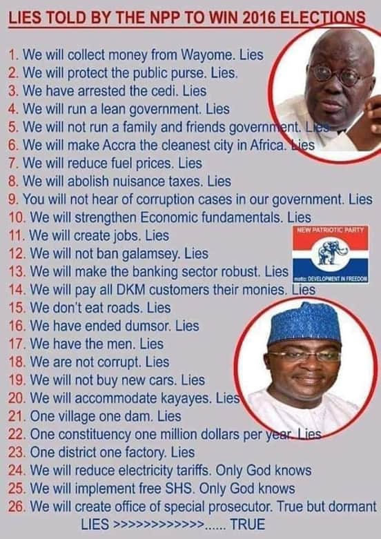 Tudor1Gh's tweet photo. If u have not forgot this 2016 NPP promises to Ghanaians,let me remain u again 2020 we are voted for Gum #nana akufo-Addo #
Kicknanaout https://t.co/XfJKC9IrRS
