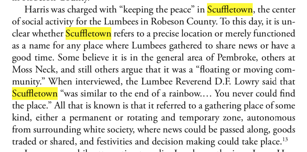 People fought back. What is Scuffletown? Here's this historic context of the term, from "Dixie Be Damned" by Saralee Stafford & Neal Shirley (free pdf on  http://libcom.org&nbsp;)