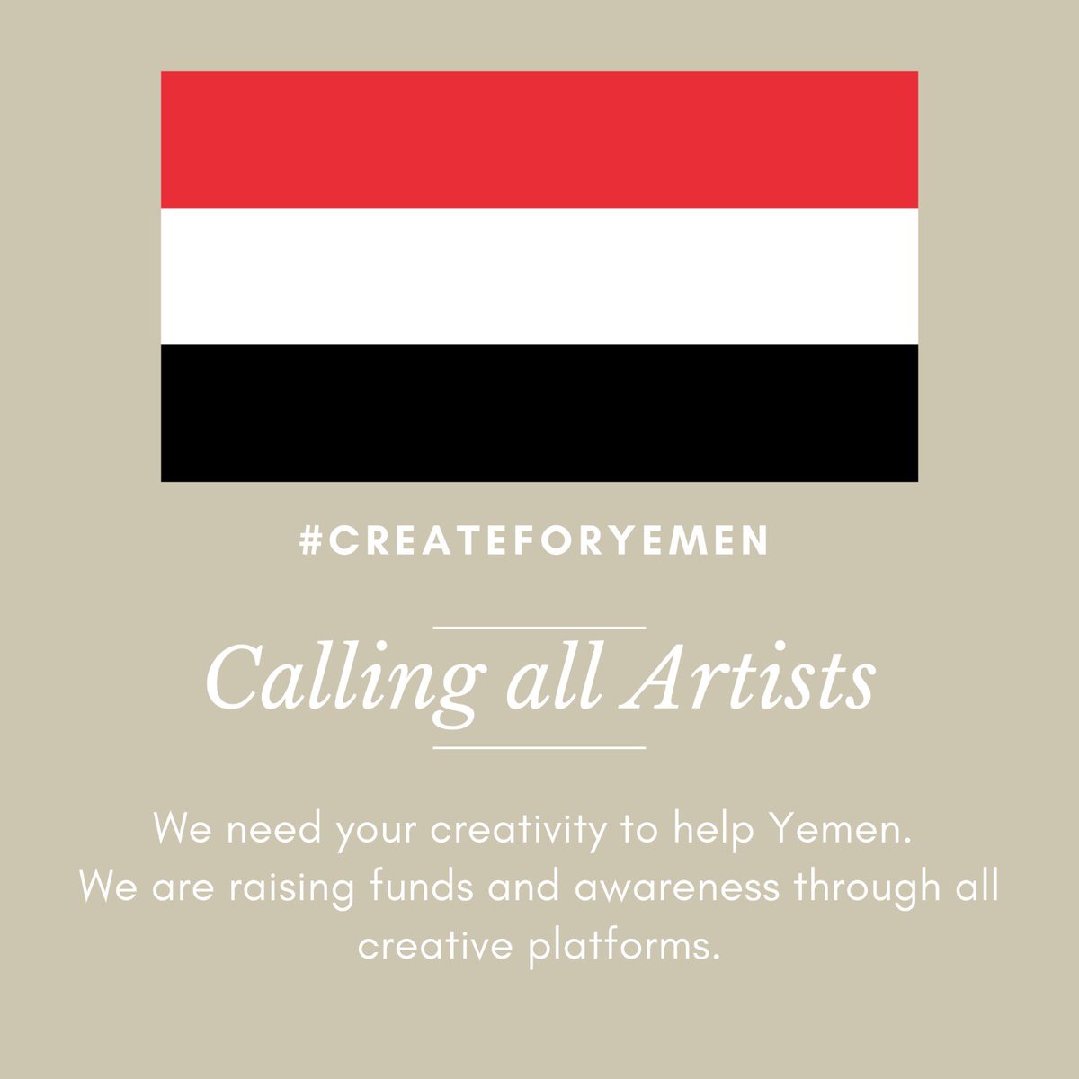 OASUMD's tweet photo. Help us raise funds with #CreateforYemen https://t.co/tCdrkg3xjj
