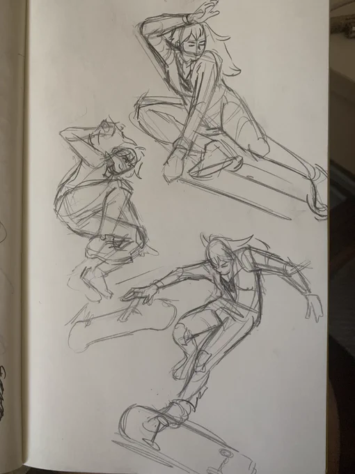 poopy sketches i just wanted to draw nikaido absolutely shredding 