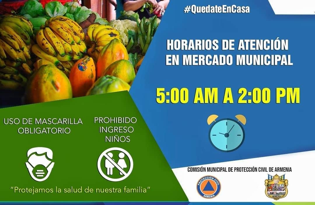 alcaldiarmenia's tweet photo. Cuando visites el mercado municipal ,pon en practica las recomemdaciones de prevención ya que con ello cuidas tu salud y la de tu familia.
#prevencion #AlcaldiaMunicipaldeArmenia https://t.co/baXibOCxTv
