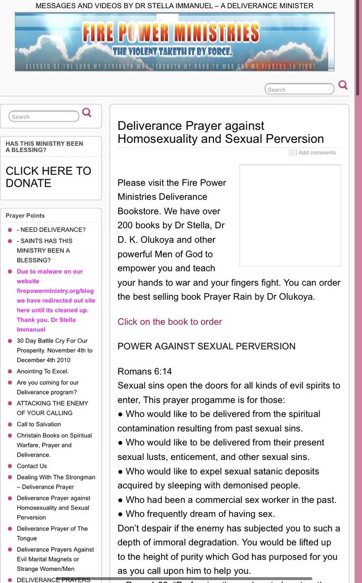 briantashman's tweet photo. The viral “COVID cure” video is from Stella Immanuel of Fire Power Ministries.

She also says she has a cure for homosexuality: https://t.co/nJTcTy6oQR https://t.co/SS24E8yD5c