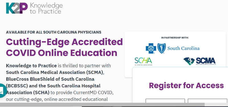 SCMedAssoc's tweet photo. The SCMA has partnered with @BCBSSC and @SCHospitals to provide 10.25 CME hours FREE specializing in COVID-19 focused materials. This is for all physicians, not just members! South Carolina physicians can sign up at https://t.co/4PccXqo17h https://t.co/1nC4P1e0M9