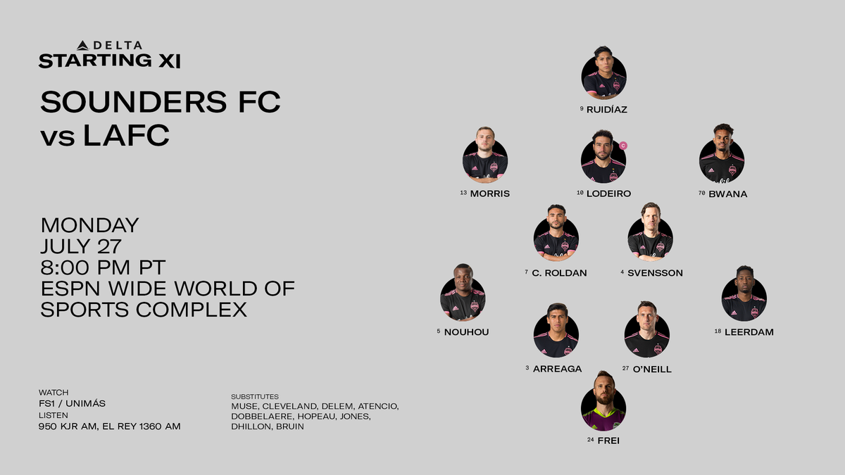 ¡Aquí nuestro once titular para nuestro partido vs <a href="/SomosLAFC/">LÁFC</a>! 

No te pierdas #SEAvLAFC a las 8 p.m. PT a través de UniMás o FS1.

➡️ sndrs.com/qlu4g