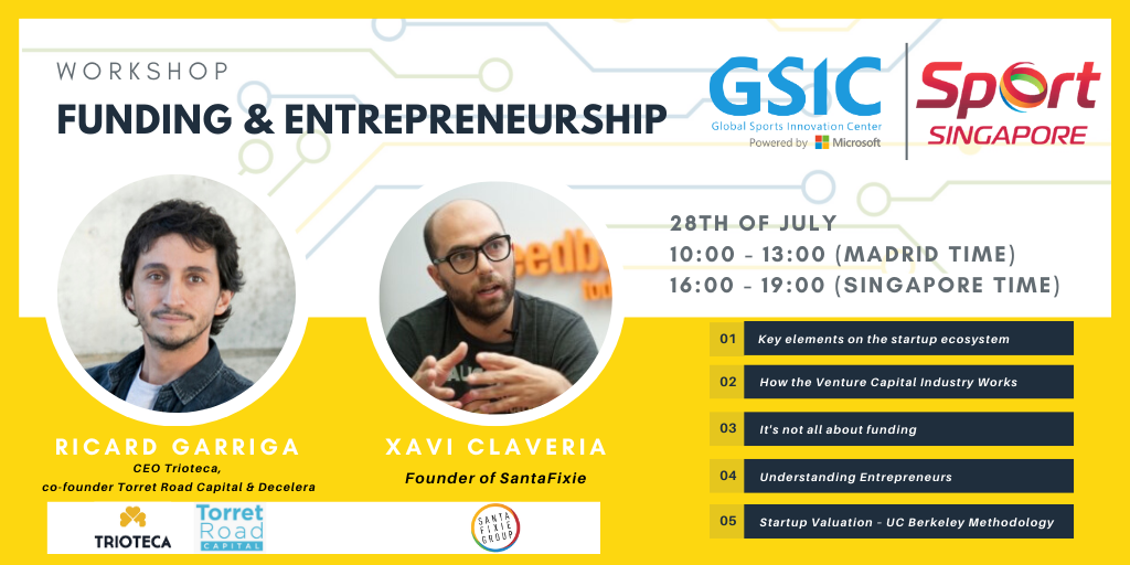 🚨 The lack of funds and focus are some of the big reasons why great ideas do not succeed.

🚀Don't miss our Funding and Entrepreneurship Workshop leaded by our specialist  <a href="/RicardGarriga/">Ricard Garriga</a> in collaboration with <a href="/SportSingapore/">Sport Singapore</a>.

Register  here ➡️ buff.ly/39fk3DQ