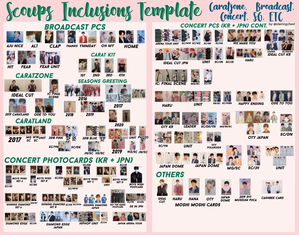 (1) Scoups Photocard ListCr. On pict   #SEVENTEEN   #세븐틴   #포카   #세븐틴포카   #세븐틴포카리스트