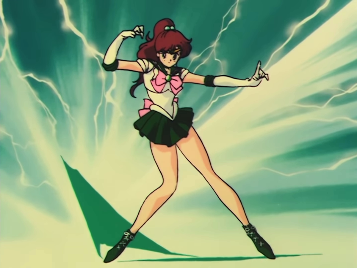 Hisashi Kagawa directed Sailor Jupiter's first transformation sequence...
