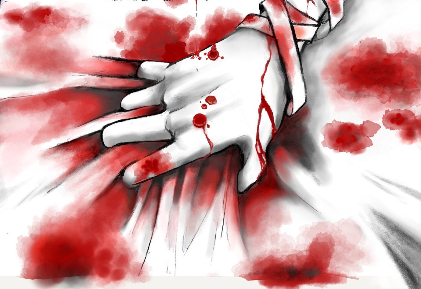 絲音 流血描写注意 繋がらなくてもいいから俺の描いた血を見てくれ 血 鬱絵 病み絵 赤い戦車 絵師道 画描人 画輪 美飾家 落書き置き場 T Co Di8nmyp6q4 Twitter