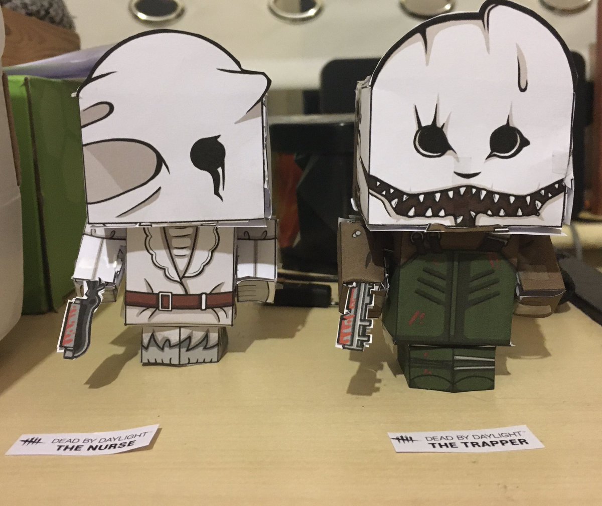 Kobennibalism's tweet photo. #dbdfoldables @DeadByBHVR the trapper is complete!! https://t.co/VrTNZUqV1R
