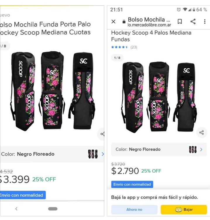 Laura91504465's tweet photo. Me siento defraudada,la primera foto es el precio de ahora con supuesto descuento y la otra es semanas antes del hot sale #HotSaleArg https://t.co/DX3FOSOvL8