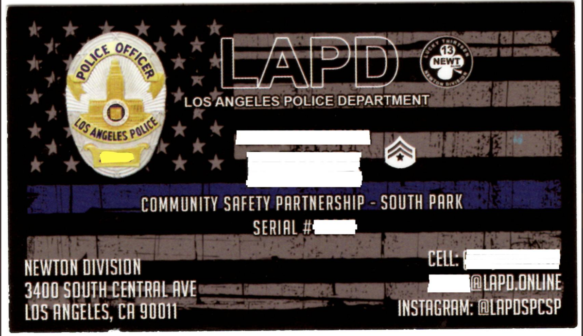 As I listen to Monica Rodríguez speak about the values embedded within the CSP and about the importance of officers earning trust, it seems as good a time as any to remind folks that Newton's CSP has Blue Lives Matter business cards.