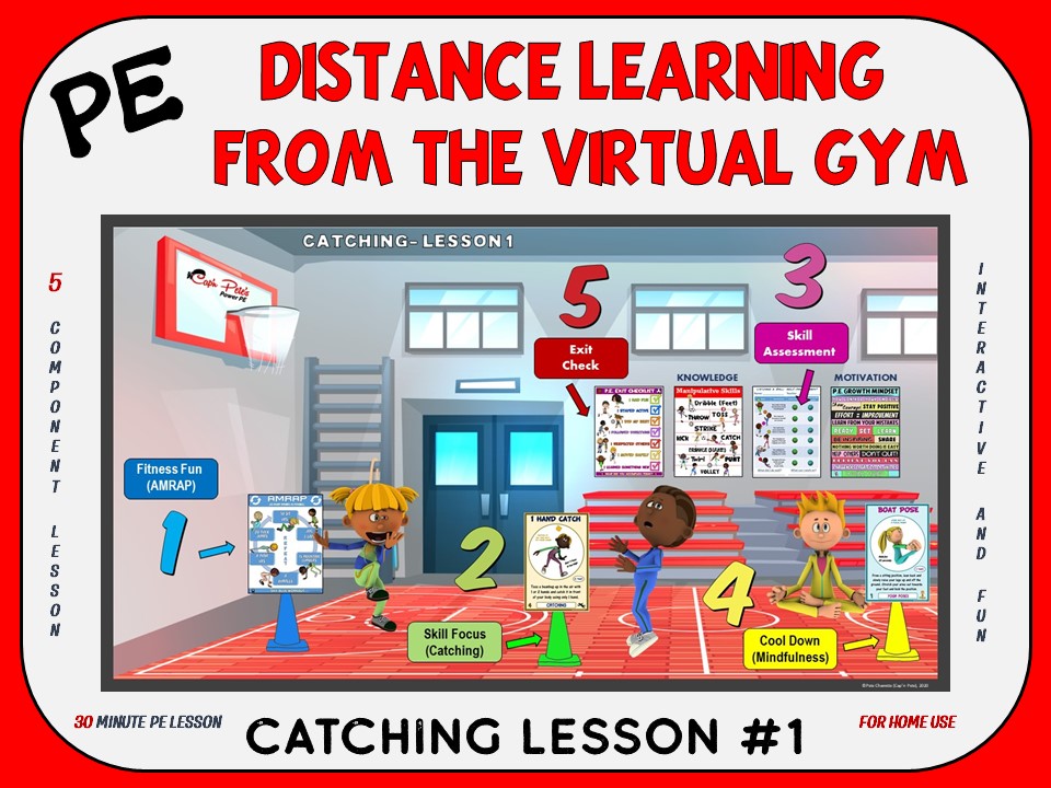 Putting the finishing touches on my 1st Distance Learning from the Virtual Gym PE Lesson. Each lesson will be a 5 component lesson that includes the following: 1. Fitness Warm-up, 2, Focus Skill or Movement Act., 3. Skill Assessment , 4. Cool-Down &amp; 5. Exit Check #PhysEd #ElemPE