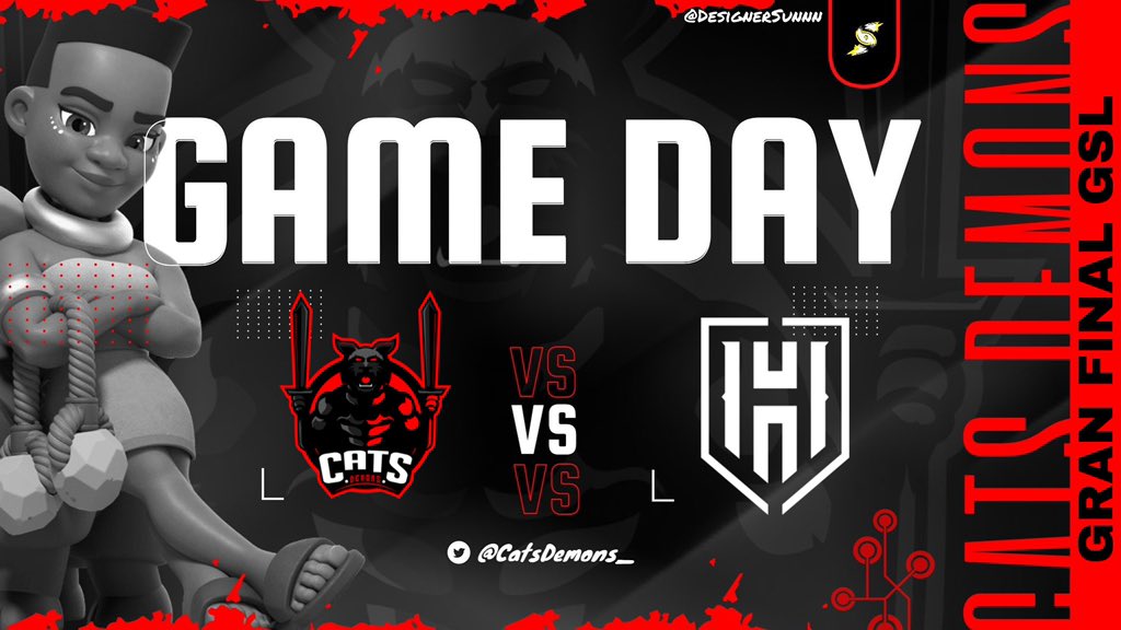 CATS DEMONS (@catsdemons_) on Twitter photo #CR | #MatchDay
El día de hoy tenemos una gran final, donde intentaremos demostrar nuestro talento en el campo de batalla🔥 ¡venga chicos, si se puede!
🏆 <a href="/GSL_GG/">Gold Sports League</a>
🆚 @Hard_EsportsGG
🔴¡YA ESTA EN VIVO! 🔴
📺 youtu.be/un39OZOgF3g #CR | #MatchDay
El día de hoy tenemos una gran final, donde intentaremos demostrar nuestro talento en el campo de batalla🔥 ¡venga chicos, si se puede!
🏆 <a href="/GSL_GG/">Gold Sports League</a>
🆚 @Hard_EsportsGG
🔴¡YA ESTA EN VIVO! 🔴
📺 youtu.be/un39OZOgF3g