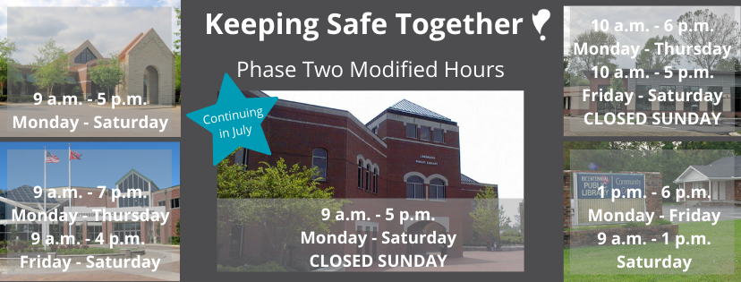 rclstn's tweet photo. #RCLS is going to stay in Phase 2 for a while, so here is a reminder of our current special hours system wide. 
The first hour of each day at #Linebaugh and #Smyrna are for Seniors 65+, and masks are required by patrons age 12+ at all locations.
https://t.co/2hFZAm0E0S https://t.co/1lAydf4Nl3
