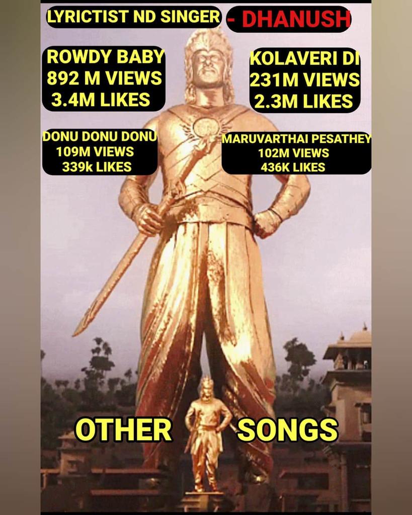 thanioruvan__2's tweet photo. EMPEROR OF YT 🔥 LYRICTIST ND VOCAL BY #Dhanush 🔥

 Expect Maruvarthai PESATHEY

BOTS IN TWITTER CAN'T BUY THIS 😃😌

#HappyBirthdayDhanush https://t.co/8BtadNDR9u