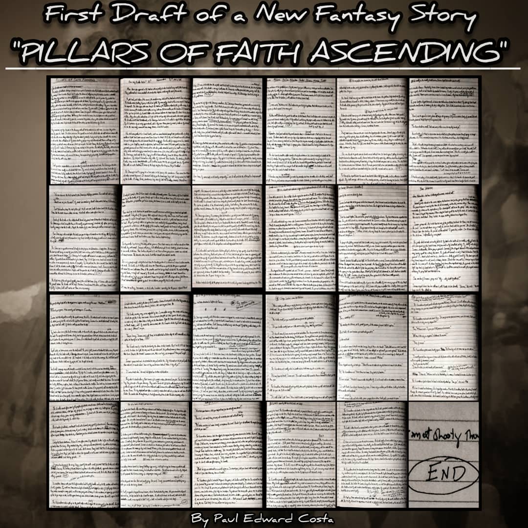 paul_e_costa's tweet image. All the short stories I've written during COVID, except one, are in a shared fantasy universe. I recently finished this one (so far titled "Pillars of Faith Ascending") 

#firstdraft #firstdraftstruggles #draftone #storyfinished #writing #writer #writinglife #writerslife