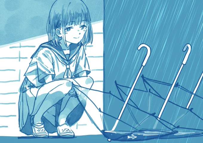 傘の中に海をつくるっすよ 