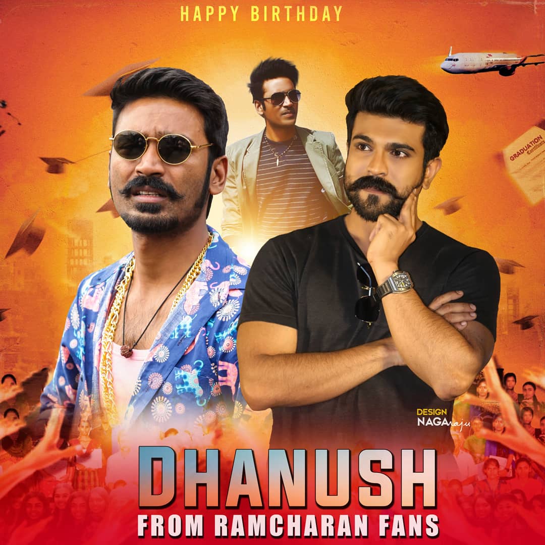AdmireCHARANism's tweet photo. Wishing @dhanushkraja sir &amp; @dulQuer Sir For The Best Birthday Wishes... 
Glad Will Have Both Of Them With Great Future &amp; Good Healthy With Prosperous Life... 

All The Best For #JagameThandhiram &amp; #Kurup from @AlwaysRamCharan Fans

#HappyBirthdayDhanush
#HappyBirthdayDULQUER https://t.co/L0c7UStbV6