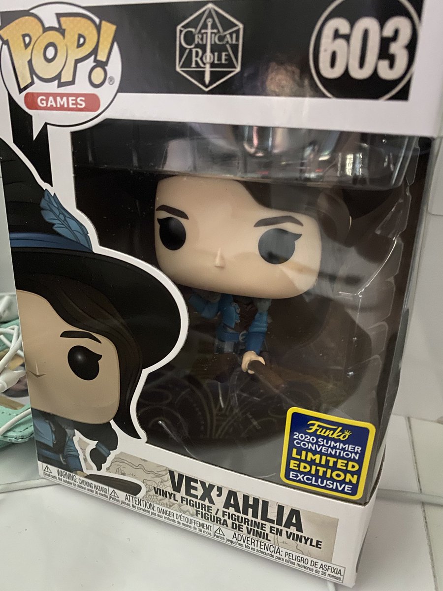 ArcaneGryphon's tweet photo. SHE’S HERE!!!
#Funko #Criticalrole #vexahlia #vex #myfirstfunko https://t.co/6PWyX6MZ4t