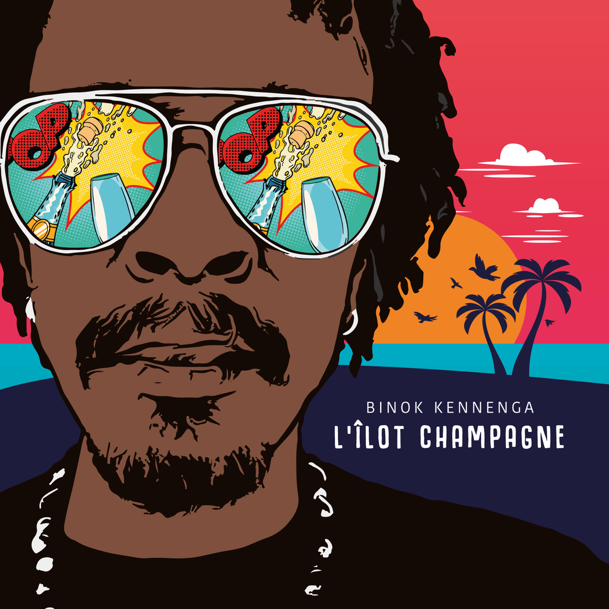 elbinok's tweet photo. CC les tweetos ça faisait longtemps. 
Je vous présente mon nouveau single "L'îlot Champagne" 
et son clip qui cartoon https://t.co/D5iwCjqfsh https://t.co/EvSxRfZDRN