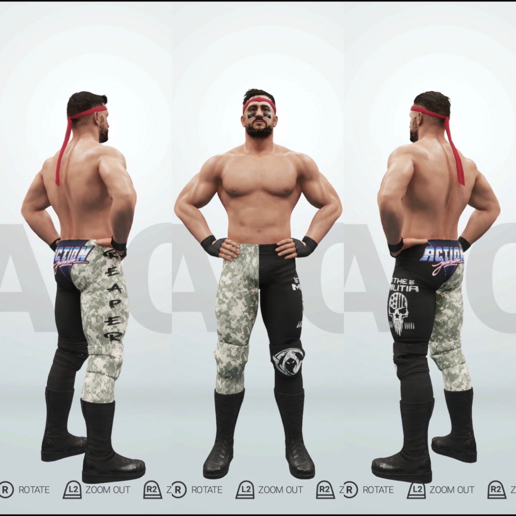 LLaw85_'s tweet photo. Updated look for the Militia. Action Jackson, Jack Hammer & Kurt King. https://t.co/49O4M6GzAK #PlayStation #PS4 #PS5 #PS4live #twitch #twitchstreamer #twitchtv #stream #live #gaming #wrestling #WWE2K19 #WWE2K20 #NLP #NXTLVLPRO https://t.co/2U6n6atw6U