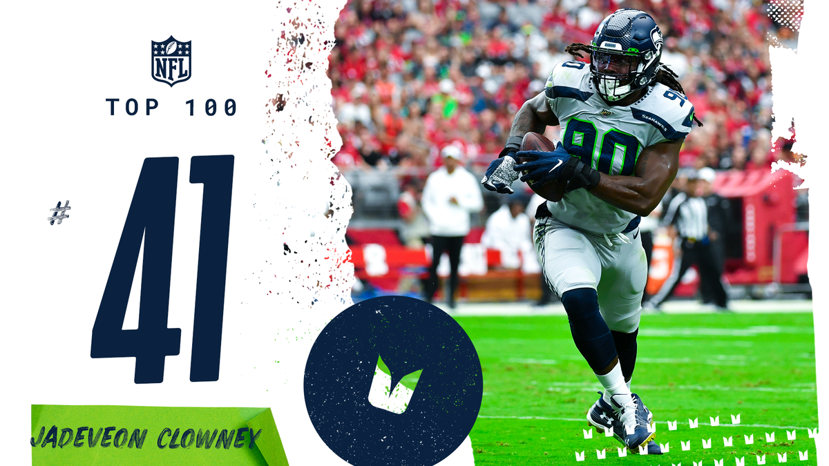 Seahawks's tweet photo. After a great 2019 with the Seahawks, @clownejd comes in at #41 on this year's #NFLTop100. https://t.co/ewCOJpDOxV