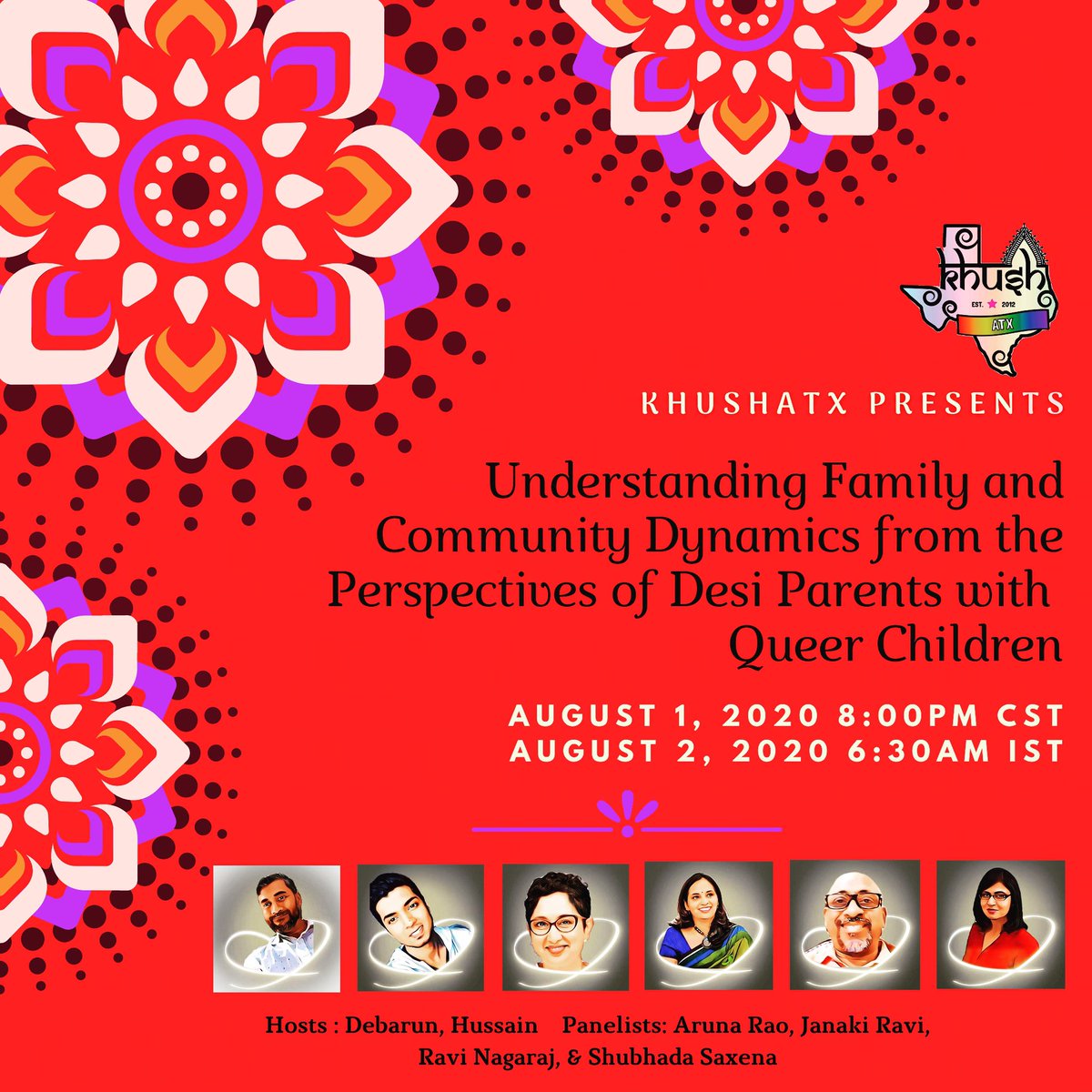 Please join us for this candid conversation with Desi parents of queer children. We will discuss many topics, from their child's coming out to their experiences in the South Asian community. For event link via Zoom, please message/email us. #queerparents #queerdesi #desilgbtq