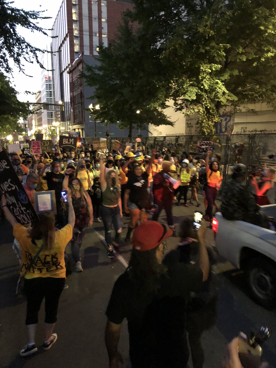 The chant of “Black Lives Matter” is cacophonous in this park and hits u right in ur soul.