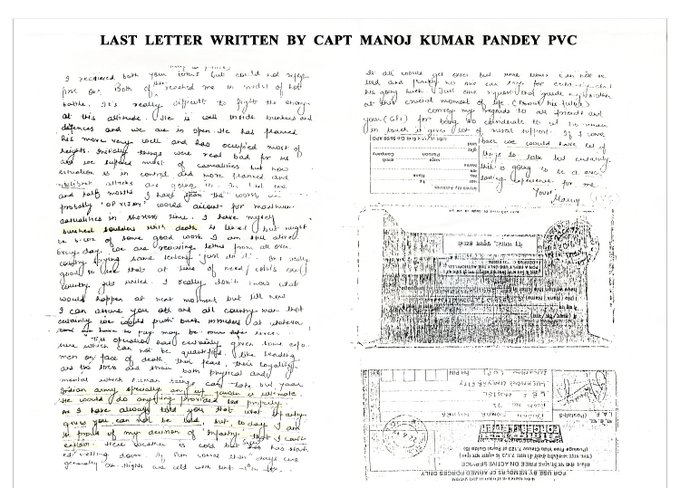 6Tear soaked letters did their families receive;Written a few hours before battle-eve  #KargilVijayDiwas