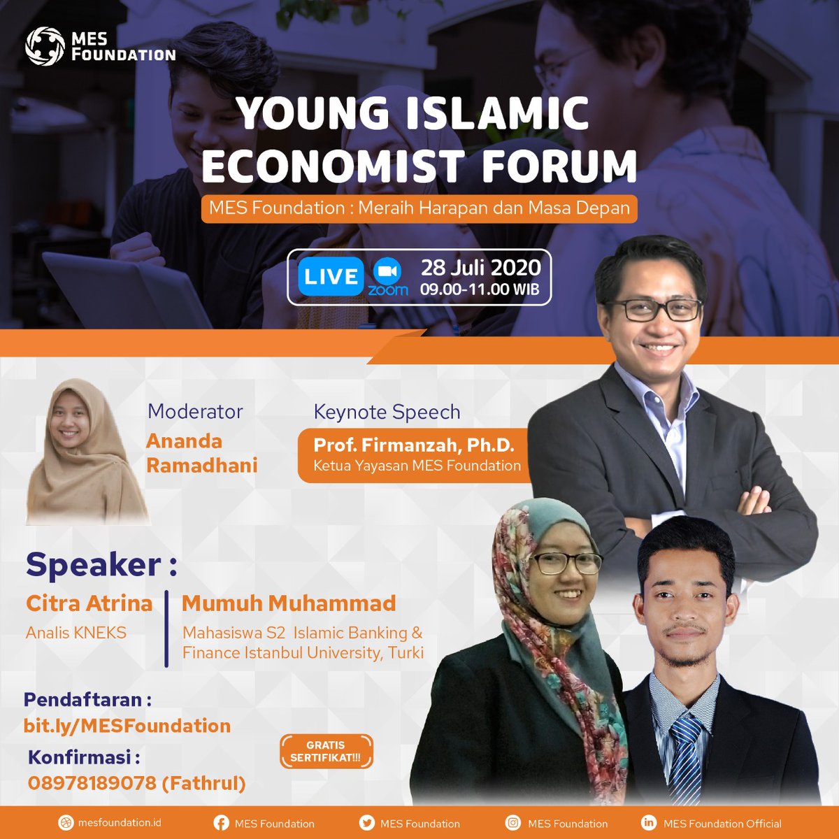 mes_indonesia's tweet photo. #mesfoundation #scholarships #webinar #ekonomiislam #infobeasiswa #beasiswaluarnegeri #beasiswakuliah 
____________________________⠀
Instagram : @mesfoundation_⠀
Twitter : @MESfoundation_⠀
Facebook : MES Foundation⠀
LinkedIn : MES Foundation Official https://t.co/0sA9XJNpkm