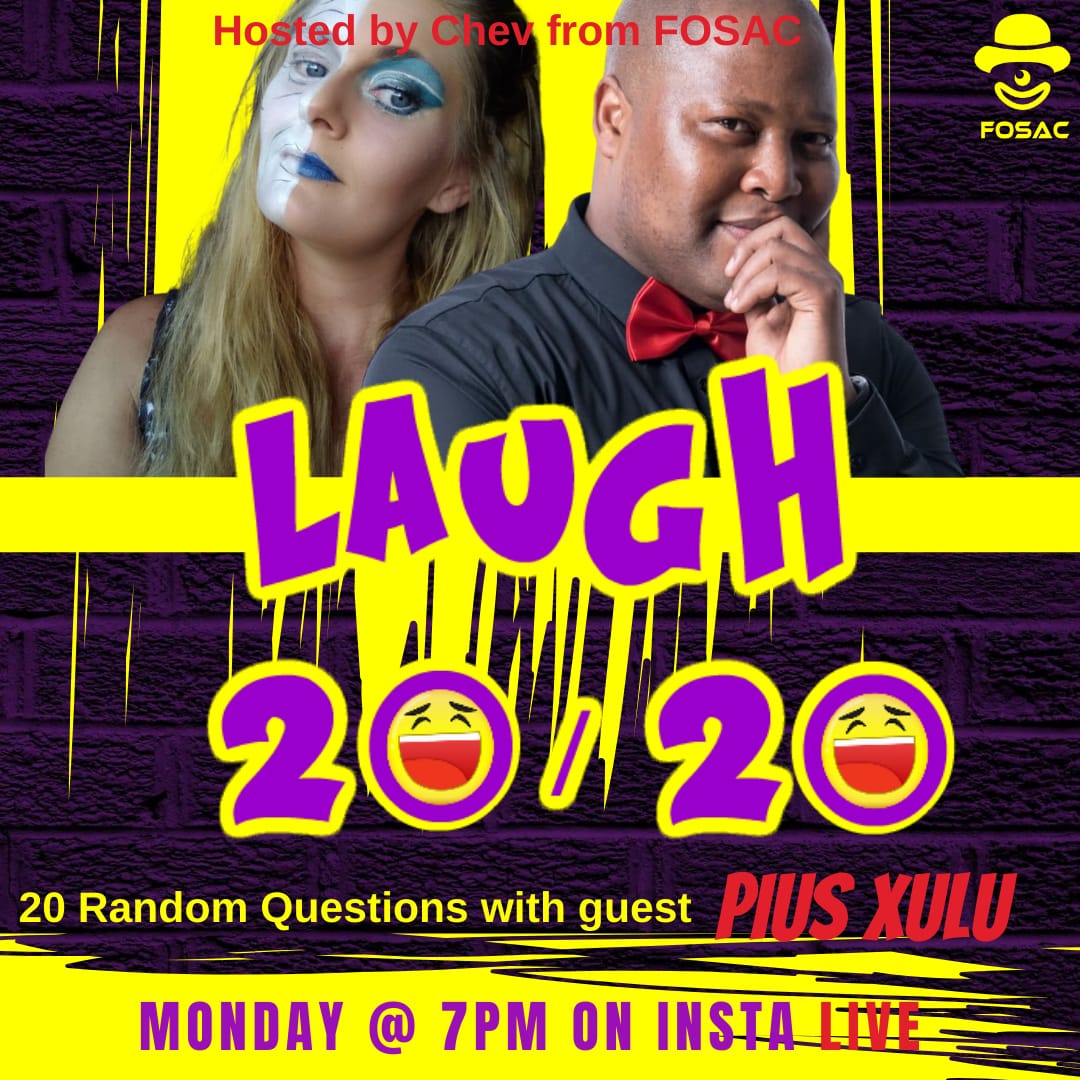 PiusXulu's tweet image. Starting off the week on a lighter note with some laughs as I&apos;ll be hosted by #Chev from #FOSAC tomorrow. #Laugh2020 #MondayMotivation #sacomedy